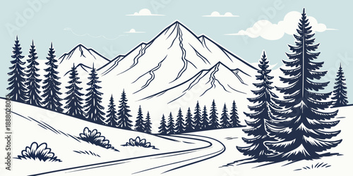 Serene mountain landscape