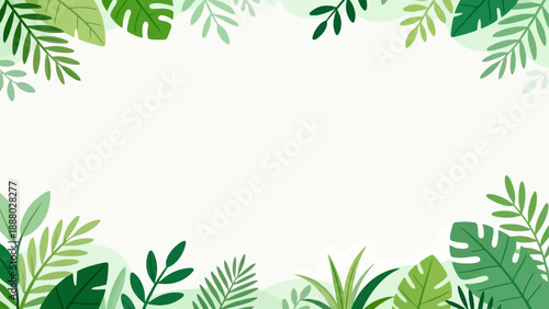 Tropical leaf border design