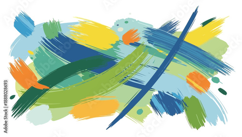 Vibrant abstract illustration featuring dynamic imagefx strokes and colors in a modern art composition via RJ ImageFX Auto