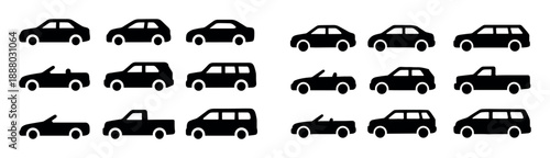 Car Body Icon Set