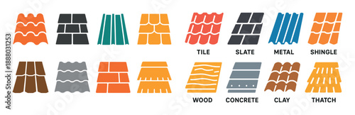 Roof Material Icons