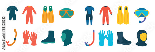 Diving Gear Icons