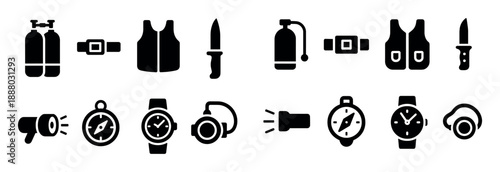 Diving Gear Icons