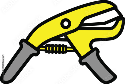 Flat design yellow cable stripper illustration