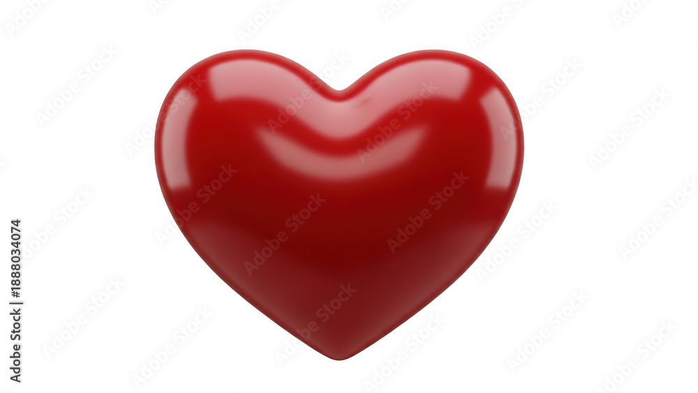 Fototapeta premium A glossy red heart