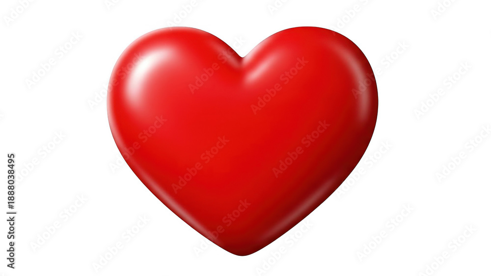 Obraz premium Bright red heart symbol