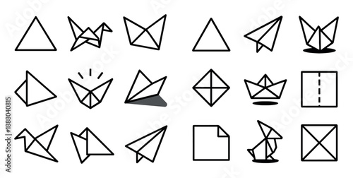 Minimalist Origami Icons