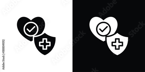 Prophylaxis Icon Sheet Black And White