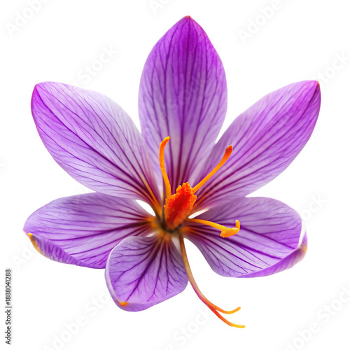Radiant Saffron Flower, isolated on white background.png