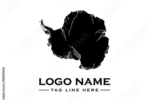 Black logo design featuring a stylized animal head with a tagline on a white background.