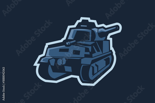 french world war II light tank vector illustration. simple tank clipart.
