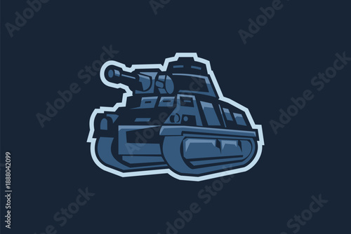 french world war II light tank vector illustration. simple tank clipart.