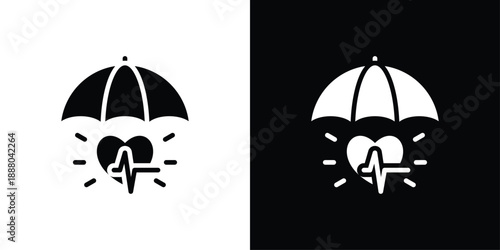 Care Prevention Icon Sheet Black And White