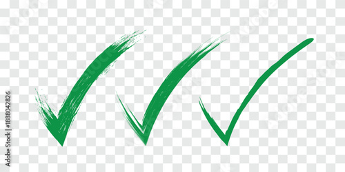 Brush stroke approved symbols. checkmark sign vector illustration, hand drawn tick sign collection. eps 10
