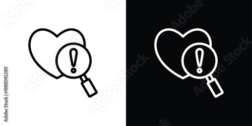 Early Detection Icon Sheet Black And White