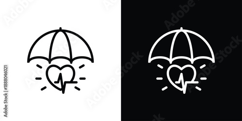 Care Prevention Icon Sheet Black And White