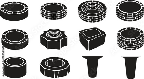 Collection of various bolt and screw head types