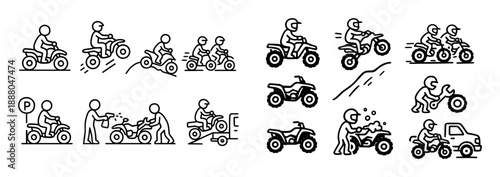 ATV Activity Doodle Icons