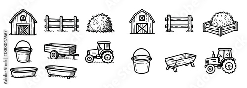 Farm Animal Fair Icons
