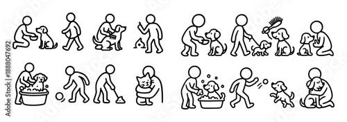 Pet Care Doodle Icons