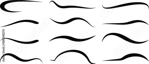 Collection of various eyebrow shapes and designs