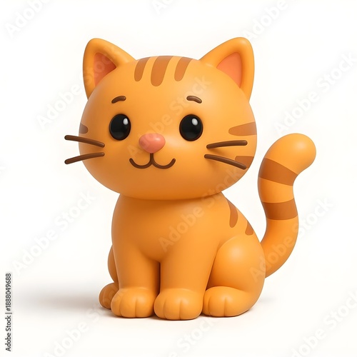 cat cartoon style 3d