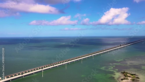 Wallpaper Mural Aerial view over famous Seven Mile Bridge in the Florida Keys connects the Middle Keys to the Lower Keys Torontodigital.ca