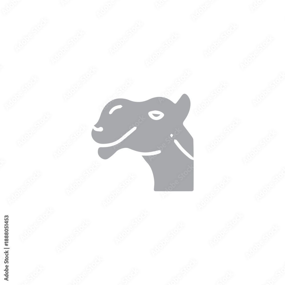 Obraz premium Stylized Camel Head Icon