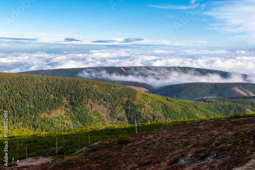 mountain landscape with clouds