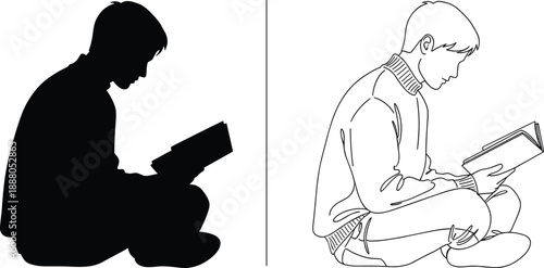 Fitness man silhouette set lifting dumbbells, athletic male bodybuilder exercising, cad drawing flat vector illustration isolated on white background,