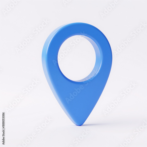 Free Download GPS icon isolated on white background with blue 3D map pointer - GFXLoad