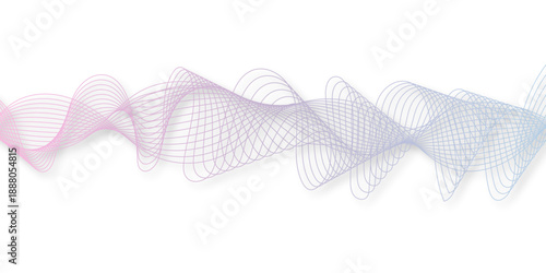 abstract wave element for design pink and white. Design template for cover, business. Abstract dynamic color lines, waves. Vector geometric backgrounds.	
