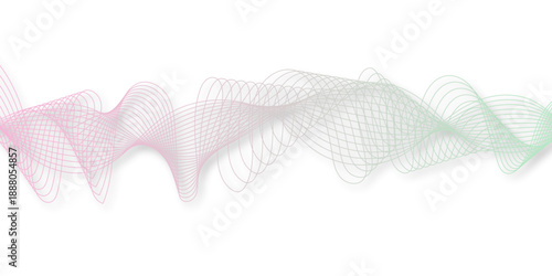 abstract wave element for design pink and white. Design template for cover, business. Abstract dynamic color lines, waves. Vector geometric backgrounds.	
