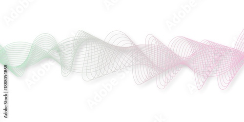 abstract wave element for design pink and white. Design template for cover, business. Abstract dynamic color lines, waves. Vector geometric backgrounds.	