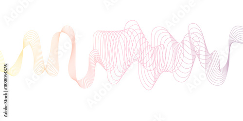 abstract wave element for design pink and white. Design template for cover, business. Abstract dynamic color lines, waves. Vector geometric backgrounds.	