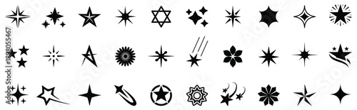 Star icons. Twinkling stars. Sparkles, shining burst. sparkle star set. Sparkle star big set. Mega set of star sparkle icons.