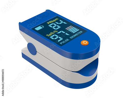 Fingertip pulse oximeter on...