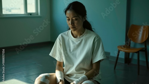 Emotional scene of indoor solitude