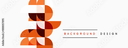 Abstract geometric shapes, orange hues, modern design. Minimalist composition, clean lines, suitable background element.