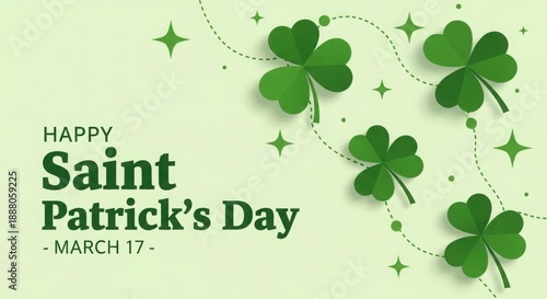 Celebrate saint patrick's day with green shamrocks