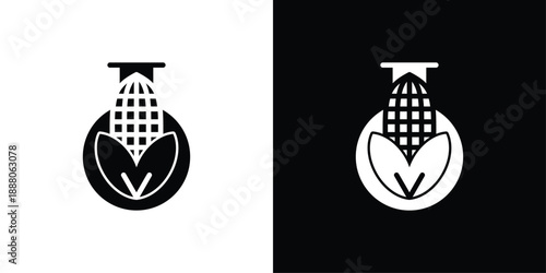 Biomass Icon Sheet Black And White