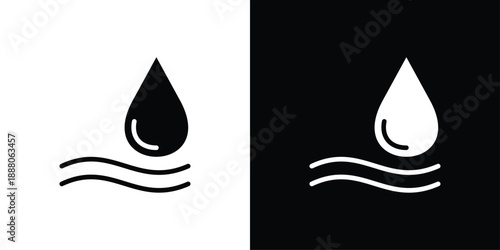Drop Icon Sheet Black And White