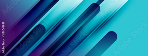 Abstract geometric design. Blue, purple gradients create dynamic lines, shapes. Modern aesthetic, clean composition. Minimalist style.