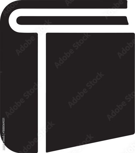 Black and white book with open pages