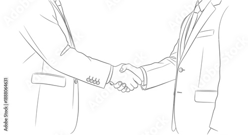 two business people in suits sealing a deal with a professional handshake symbolizing partnership trust and successful collaboration concepts