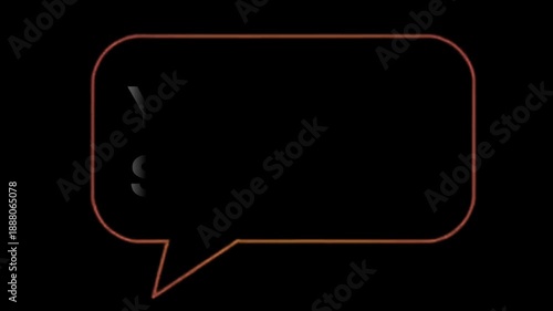Your Future Starts Here Speech Bubble Animation Red Orange on Black Background