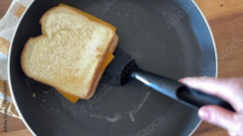 Making a Grilled Cheese Sandwich in a Pan