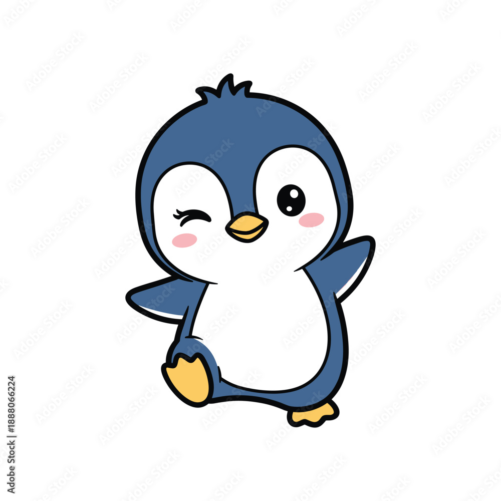 Fototapeta premium Adorable Penguin Vector Illustration