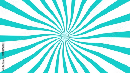 Turquoise Radial Sunburst Background Animation – Abstract Retro Burst Motion Graphic