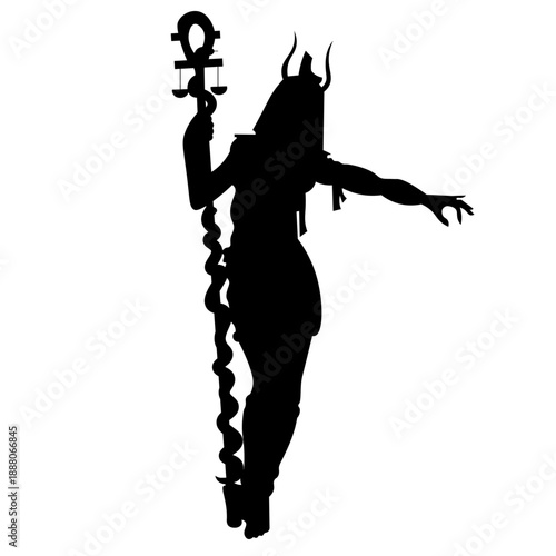 Egyptian Priestess Woman Silhouette,The gods of egypt

